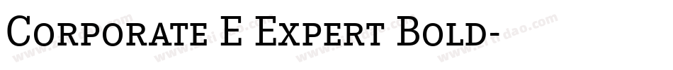 Corporate E Expert Bold字体转换